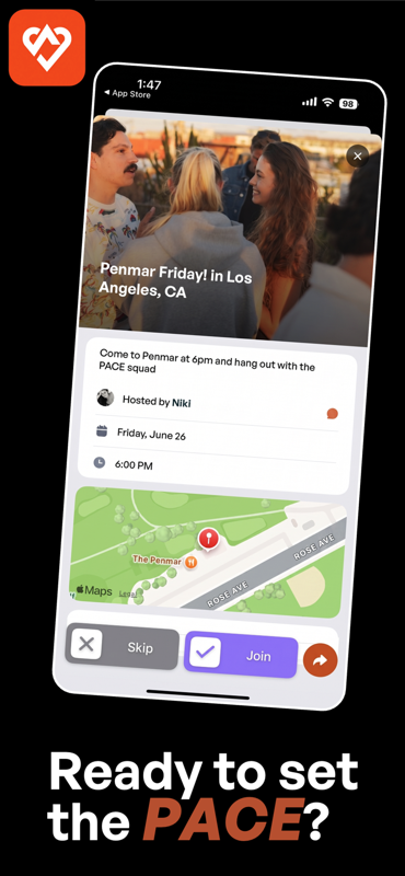 Ready to set the pace? Pace event card for Penmar Friday in Los Angeles